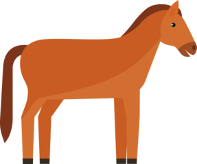 Chestnut horse stands calmly in profile, showcasing elegant build, strong legs, flowing mane, detailed facial features.