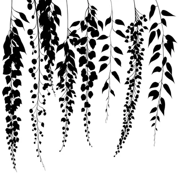 Minimal elongated leaf shapes gobo pattern