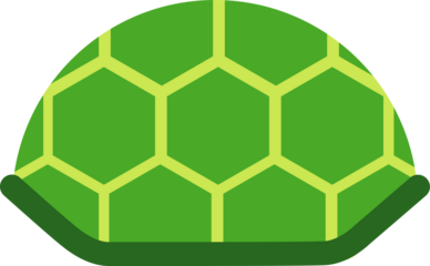 Vibrant green turtle shell illustration showcases geometric pattern, detailed texture, captivating design element.