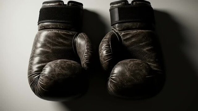 boxing gloves on black background