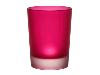 Isolated decorative pink glass for interior design; elegant glass item for home decor
