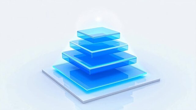 Blue transparent layered structure