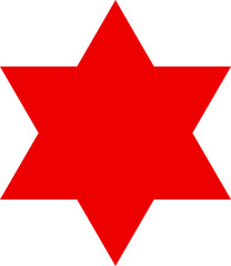 Red six-pointed geometric star icon