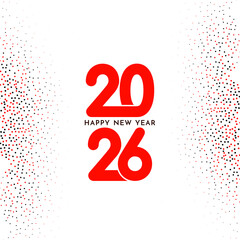 Happy new year 2026 modern halftone background