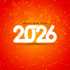 Happy new year 2026 bright modern background