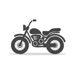 Obraz premium Simple Motorcycle Silhouette Isolated Design Motorbike Transportation Vehicle Icon