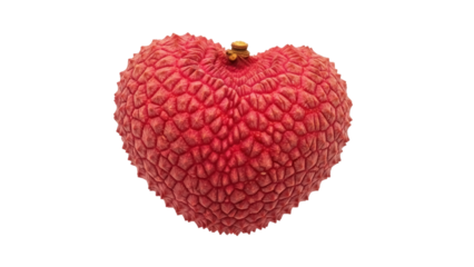 Isolated vibrant red lychee fruit showing its unique texture and shape for healthy snacks