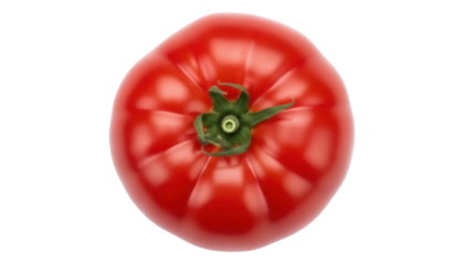 Isolated heirloom tomato ready for cooking in a vibrant studio close up still life shot