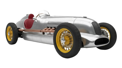 Isolated Retro Racing Car, Classic Motor Vehicle, Historical Racer, Motorsports, Automobiles