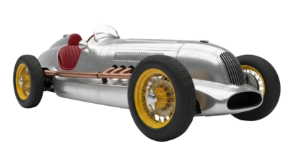 Isolated Retro Racing Car, Classic Motor Vehicle, Historical Racer, Motorsports, Automobiles
