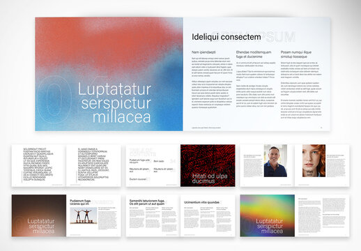 Minimalist and Modern Landscape Magazine Layout