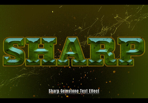 Sharp Gemstone Text Effect
