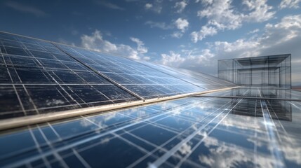 Embracing Renewable Energy: Solar Panel Installation on Vintage Residential Roof under Blue Sky.