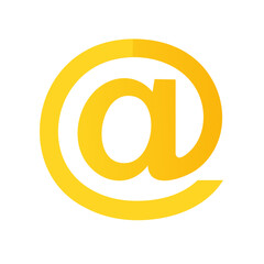 Golden At Sign Symbolizing Communication Connectivity and Email Addressing for Modern Digital Networking