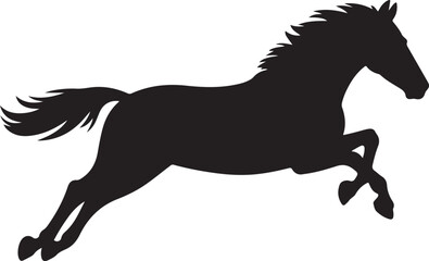 Galloping Horse Silhouette &ndash; Running Horse Vector Silhouette
