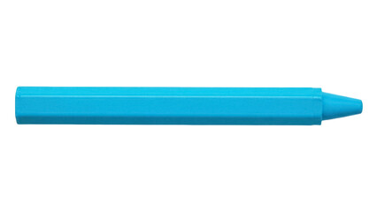 Isolated light blue crayon for coloring and drawing with simple art and artistic creativity