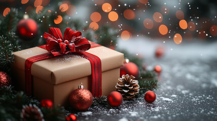 Christmas decoration on background. Merry Christmas and happy New Year background