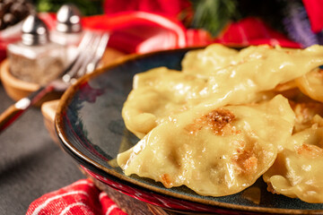Dumplings with potato and cheese filling.