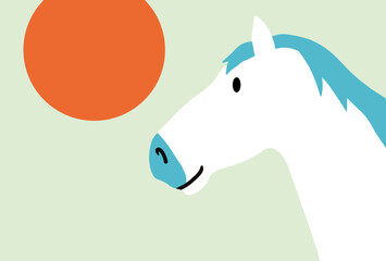 馬, 年賀状, 和風, 和柄, 新年, 動物, クリスマス, うま, ベクター, イラスト