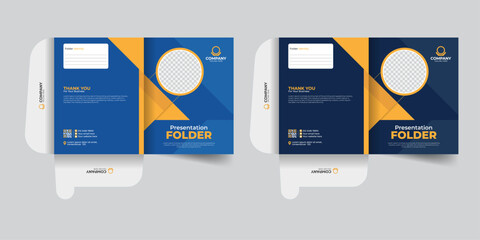 Modern and minimal corporate folder design templates for professional office use.
