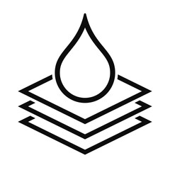 Absorbent layered paper vector icon