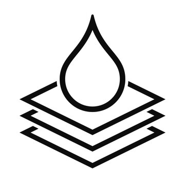 Absorbent layered paper vector icon