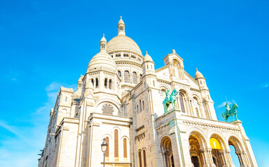 Basilica of Sacr&eacute; C&oelig;ur over blue sky, Paris