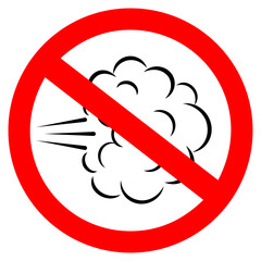 No gases or smoke vector symbol