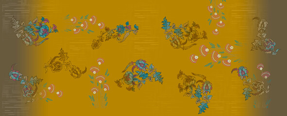 allover dupatta and kurti designs for textile designers