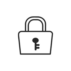 シンプルな南京錠のアイコン