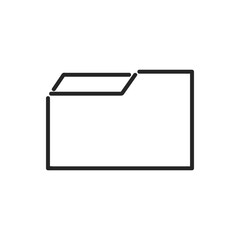 シンプルな書類フォルダのアイコン