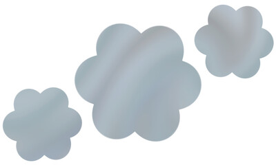Soft Blue Gray Flower Shapes – abstract organic gradient blobs for modern ui backgrounds