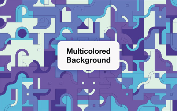 Multicolored Geometric Experimental Background Composition