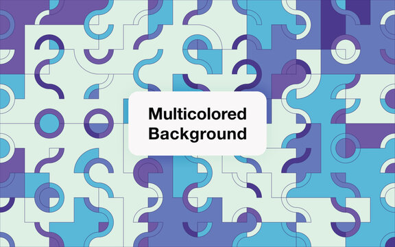 Multicolored Geometric Experimental Background Composition