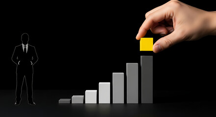 Achieving growth and goals with careful planning building the future step by step