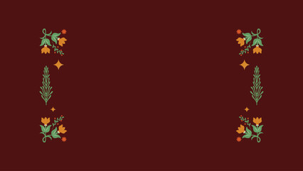  Red Green and Yellow Folksy Christmas Somber Greetings Christmas Presentation