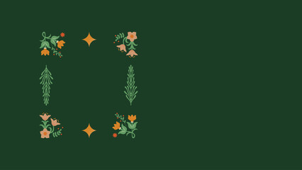  Red Green and Yellow Folksy Christmas Somber Greetings Christmas Presentation © Roxin