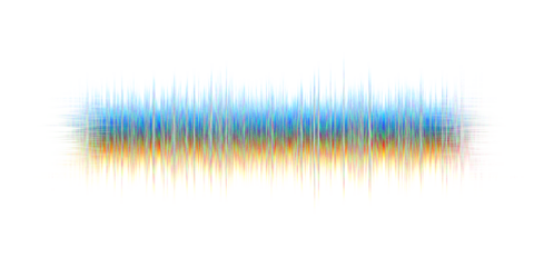 Abstract rainbow glitch waveform with grainy noise texture. Colorful digital sound wave equalizer or static distortion signal isolated on transparent background