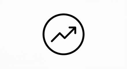 Symbol showing upward trajectory with lines and curves indicating growth in sales or investments over time