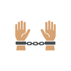 Fototapeta premium Arrest, Punishment icon logo flat vector design