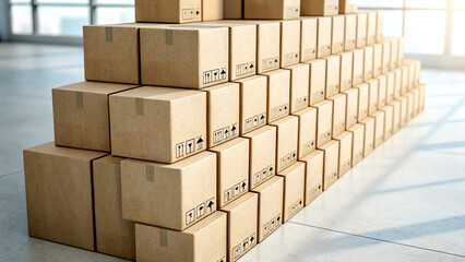 Stack of cardboard boxes