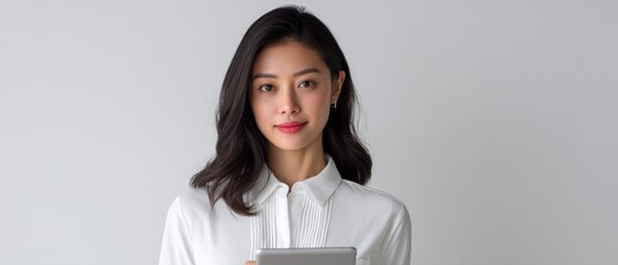 Southeast Asian Businesswoman Presenting Financial Report with Confidence