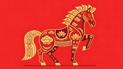 Chinese Zodiac Horse New Year Illustration 5