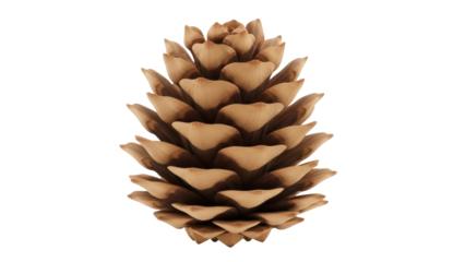 Isolated brown pine cone, perfect for nature or holiday projects, no distracting backgrounds