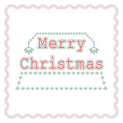 Merry Christmas Dotted Line Holiday Greeting Card