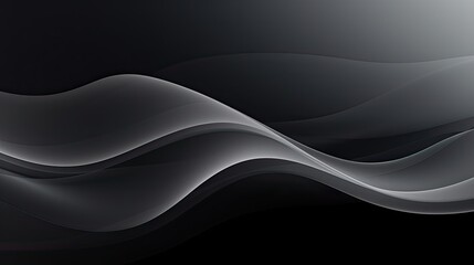 Elegant black and gray abstract wave design with modern gradient