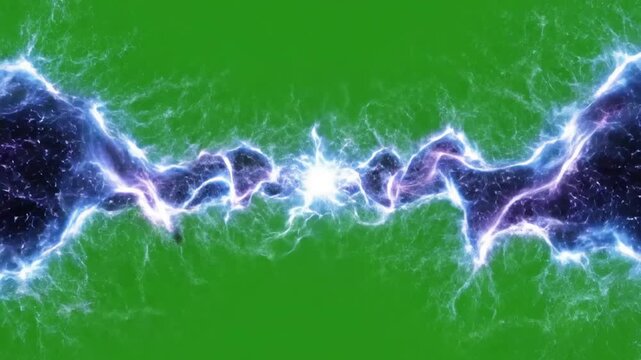 Glowing Plasma Waves in Space with pulsating light energy radiating on effect green screen energy waves style featuring energy waves,