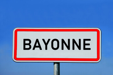 Obraz premium place-name sign Bayonne