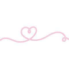 Heart Line Doodle Neon