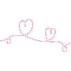 Heart Line Doodle Neon